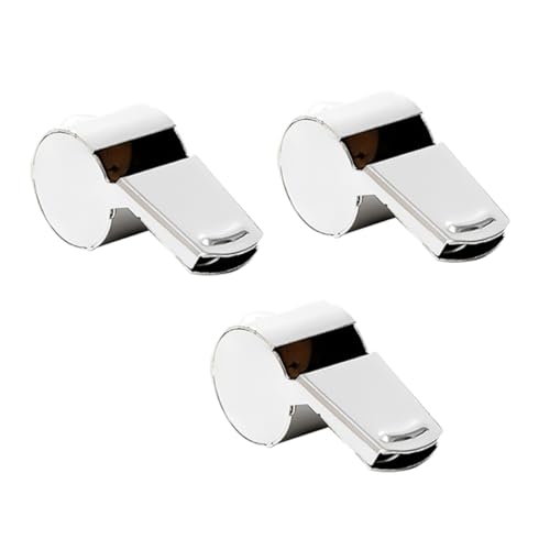 HEALSOPTHY 3 Stück Edelstahl Sportpfeifen mit Lanyard Laute und Tragbare Schiedsrichterpfeifen für Training Notfall Schule Outdoor und Rettungseinsätze von HEALSOPTHY