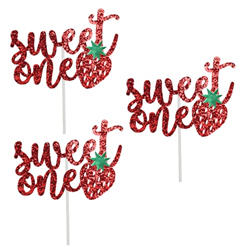 HEALSOPTHY 3 Stück Kucheneinsatz Praktische Desserteinlagen Obst Kuchendekoration Zum Ersten Geburtstag Dessert-cupcake-topper Hochzeitsdeko Fruchtdekore Rot -glitzerpuder HEALSOPTHY 3 Stück Kucheneinsatz Praktische Desserteinlagen Obst Kuchendekoration Zum Ersten Geburtstag Dessert-cupcake-topper Hochzeitsdeko Fruchtdekore Rot -glitzerpuder von HEALSOPTHY