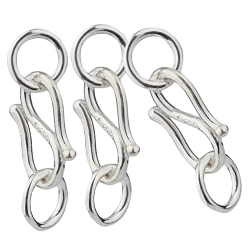 HEALSOPTHY 3 Stück Silber S Haken Armbandverschlüsse für DIY Schmuckherstellung Einfach zu Installierender Kettenverschluss für Armbänder und Bastelprojekte von HEALSOPTHY