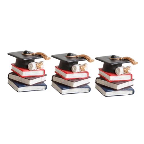 HEALSOPTHY 3 Stück Teiliges Abschlusskuchen Dekorationsset Doktorhut Buch Cake Topper aus Sicherem Harz Vielseitig für Kuchen Desserts und Partydeko zum Schulabschluss HEALSOPTHY 3 Stück Teiliges Abschlusskuchen Dekorationsset Doktorhut Buch Cake Topper aus Sicherem Harz Vielseitig für Kuchen Desserts und Partydeko zum Schulabschluss von HEALSOPTHY
