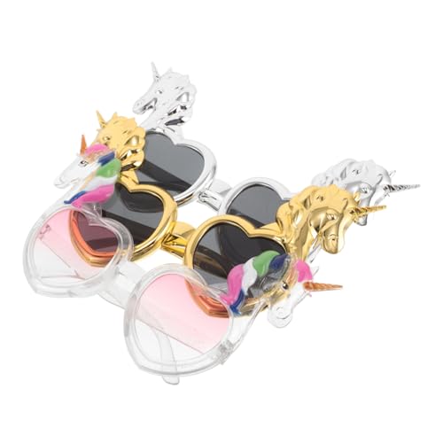 HEALSOPTHY 3 Stück Teiliges Einhorn Partybrillen Wiederverwendbare Bunte Neuheit Sonnenbrillen für Fotospaß Kreative Kostümbrillen für Kindergeburtstag Hochzeit Shower Tropische Motto Party HEALSOPTHY 3 Stück Teiliges Einhorn Partybrillen Wiederverwendbare Bunte Neuheit Sonnenbrillen für Fotospaß Kreative Kostümbrillen für Kindergeburtstag Hochzeit Shower Tropische Motto Party von HEALSOPTHY