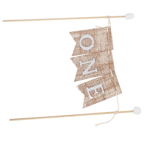 HEALSOPTHY 3 Stück Teiliges Handgefertigtes Geburtstags-tortenbanner Kleine Kuchendekoration mit One Flagge Wiederverwendbarer Tortendeko-topper Rustikaler Stil für Party Anlass von HEALSOPTHY