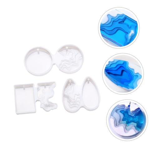 HEALSOPTHY 3 Stück Teiliges Silikonform für DIY Schmuckanhänger Gießform Kreative Epoxidharz und Gipsformen Strapazierfähig Wiederverwendbar für Handgemachte Dekorationen HEALSOPTHY 3 Stück Teiliges Silikonform für DIY Schmuckanhänger Gießform Kreative Epoxidharz und Gipsformen Strapazierfähig Wiederverwendbar für Handgemachte Dekorationen von HEALSOPTHY