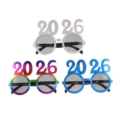 HEALSOPTHY 3 Stück Teiliges Silvester Partybrillen mit Auffälligem Zahlen Design Lustige Weihnachts und Neujahrsfoto Requisiten Festliche Brillen für Jahresendfeiern und Gruppenfotos HEALSOPTHY 3 Stück Teiliges Silvester Partybrillen mit Auffälligem Zahlen Design Lustige Weihnachts und Neujahrsfoto Requisiten Festliche Brillen für Jahresendfeiern und Gruppenfotos von HEALSOPTHY