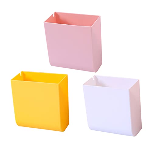 HEALSOPTHY 3 Stück Wandmontierte Aufbewahrungsboxen aus Kunststoff Multifunktionale Wandhalterung für Büro Bad Küche Praktische Sortierbox für Stifte Zahnbürsten Smartphone Rosa Weiß und HEALSOPTHY 3 Stück Wandmontierte Aufbewahrungsboxen aus Kunststoff Multifunktionale Wandhalterung für Büro Bad Küche Praktische Sortierbox für Stifte Zahnbürsten Smartphone Rosa Weiß und von HEALSOPTHY