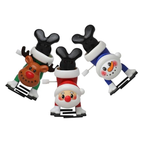 HEALSOPTHY 3 Stück Weihnachts Aufziehspielzeug Teiliges Niedliche Laufende Rentier Schneemann Santa Mechanik für Weihnachtsfeier Mitgebsel und Strumpffüller von HEALSOPTHY