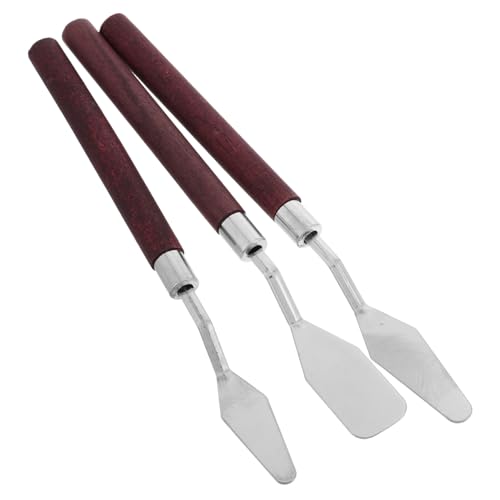 HEALSOPTHY 3 Stücke Ölfarbenschaber Lackkratzen Lernmesser Skizzieren Sie Den Schaber Malmesser Malutensilien Ölgemäldezubehör Malerei Palettenmesser Malerschaber Farbmischschaber Hölzern von HEALSOPTHY