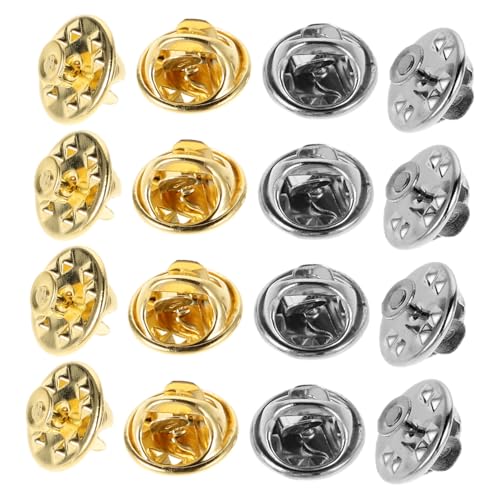 HEALSOPTHY 30 Sätze Schmetterlingsverschluss Anstecknadeln aus Langlebige Broschennadeln Ersatz Sicherer Pinverschluss für Hüte Krawatten Abzeichen Vielseitige Ansteckerclips in Gold und von HEALSOPTHY