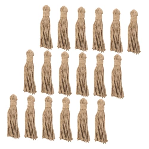 HEALSOPTHY 30 Stück Jute Quasten für Basteln mit Rustikalem Charme Mehrlagige Struktur für DIY Holzperlen Girlanden Natürliche Gelbe Juteseile für Dekorationen und Kreative Handwerksprojekte von HEALSOPTHY