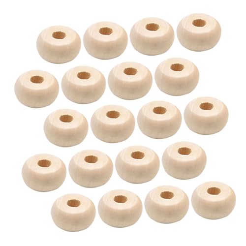 HEALSOPTHY 30 Stück Naturholzperlen Diy Holzperlen zum Basteln Glatte Oberfläche für Schmuckherstellung Armbänder und Handwerksprojekte Multipurpose Bead Supply von HEALSOPTHY