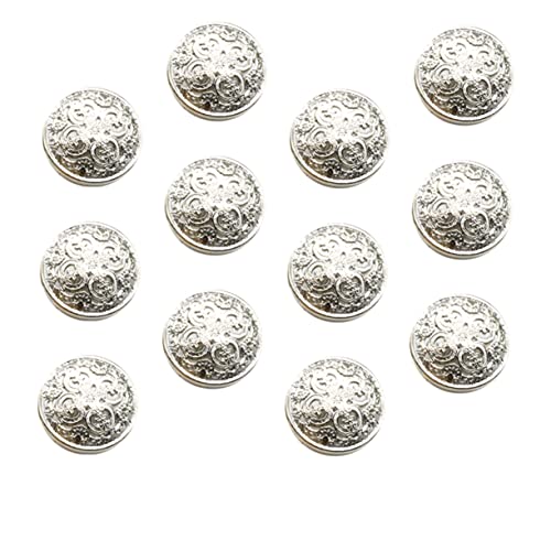 HEALSOPTHY 30 Stück Silberfarbene Metallknöpfe mit Hohlprägung Robuste Diy Zierknöpfe für Mäntel Jacken Pullover und Handwerksprojekte Rostfreie Nähknöpfe für Damenbekleidung HEALSOPTHY 30 Stück Silberfarbene Metallknöpfe mit Hohlprägung Robuste Diy Zierknöpfe für Mäntel Jacken Pullover und Handwerksprojekte Rostfreie Nähknöpfe für Damenbekleidung von HEALSOPTHY