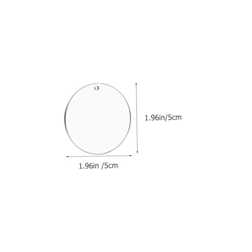 HEALSOPTHY 30 Stück Teiliges Acryl Transparente Keychain Blanks Leichte DIY Anhänger Kreative Runde Acrylscheiben Vielseitige Hängende Dekoration für Geschenke und Bastelprojekte von HEALSOPTHY