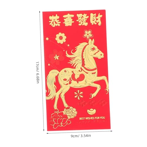 HEALSOPTHY 30 Stück Teiliges Chinesische Rote Umschläge mit Geprägtem Pferdejahr Design Vielseitige Geldumschläge für Bargeld Traditionelle Neujahrs Hong Bao Festlich für Frühlingsfest und HEALSOPTHY 30 Stück Teiliges Chinesische Rote Umschläge mit Geprägtem Pferdejahr Design Vielseitige Geldumschläge für Bargeld Traditionelle Neujahrs Hong Bao Festlich für Frühlingsfest und von HEALSOPTHY