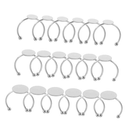 HEALSOPTHY 30 Stück Teiliges Edelstahl Ringrohling Verstellbare Flache Cabochon Basis Ringe DIY Schmuckherstellung Ringblanks für Individuelle Schmuckkreationen HEALSOPTHY 30 Stück Teiliges Edelstahl Ringrohling Verstellbare Flache Cabochon Basis Ringe DIY Schmuckherstellung Ringblanks für Individuelle Schmuckkreationen von HEALSOPTHY