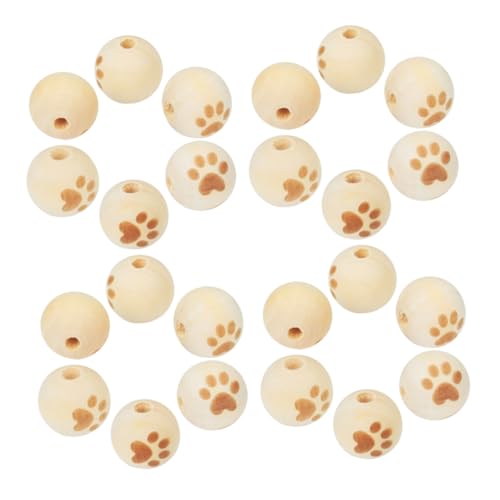 HEALSOPTHY 30 Stück Teiliges Fußabdruck Holzperlen Große Runde Natürliche Holzkugeln mit Großem Loch für Handgemachte Schmuckteile DIY Armband Halskette Basteln und Dekoration HEALSOPTHY 30 Stück Teiliges Fußabdruck Holzperlen Große Runde Natürliche Holzkugeln mit Großem Loch für Handgemachte Schmuckteile DIY Armband Halskette Basteln und Dekoration von HEALSOPTHY
