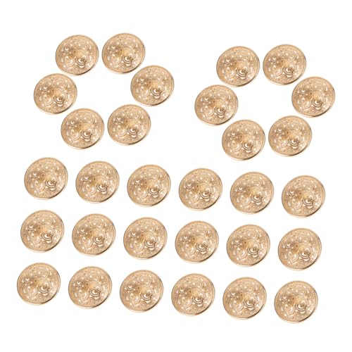 HEALSOPTHY 30 Stück Teiliges Hohle Goldene Metallknöpfe für Diy Kleidung Robuste Knöpfe für Blazer Mäntel Brautkleider Vielseitige Nähknöpfe für Kreative Modegestaltung von HEALSOPTHY