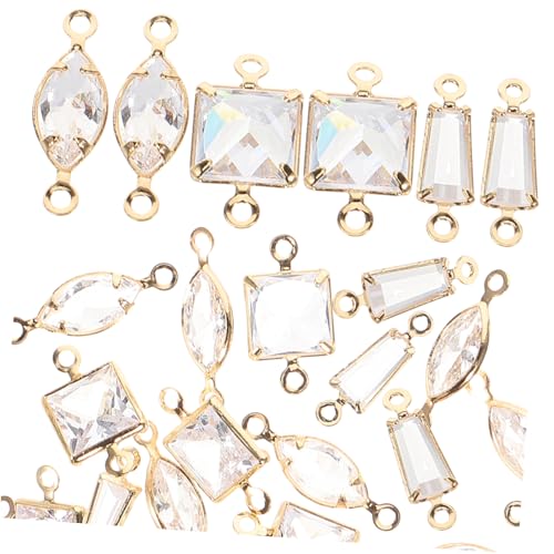 HEALSOPTHY 30 Stück Teiliges Metallanhänger Kleine Geometrische Tropfenform Schmuckanhänger DIY Connectoren für Halsketten Ohrringe Armbänder Schmuckherstellung Zubehör von HEALSOPTHY