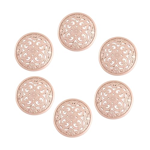 HEALSOPTHY 30 Stück Teiliges Metallknöpfe mit Hohlraum Design Robuste Rostfreie Knöpfe für Damenmäntel Strickjacken und Diy Bekleidung Goldfarben Verschlüsse für Kreative Nähprojekte von HEALSOPTHY