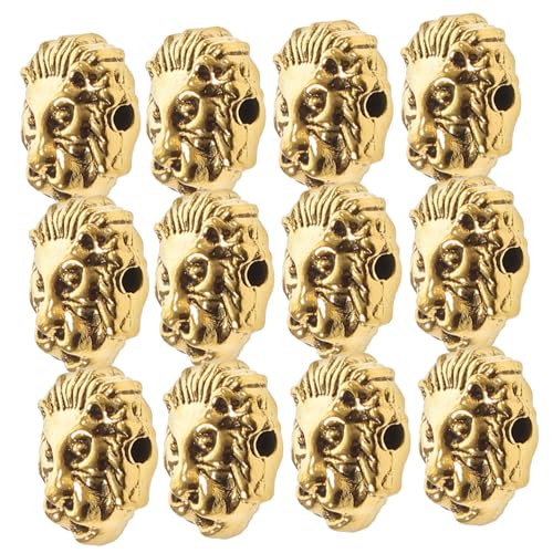 HEALSOPTHY 30 Stück Teiliges Metallperlen Löwenform Spacer Beads für Schmuckherstellung DIY Armbänder Ketten Charms Basteln Zubehör Kreative Einzigartige Metallzwischenperlen von HEALSOPTHY