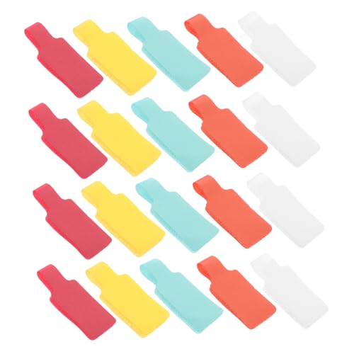 HEALSOPTHY 30 Stück Teiliges Selbstklebende Kabelbeschriftungs etiketten Wiederverwendbare Handbeschreibbare Kabelmarkierer für Datenzentrumskabel Vielseitig Robust für Kabelorganisation von HEALSOPTHY