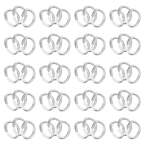HEALSOPTHY 300 Stück Dicke Offene Kupfer Sprungringe Silberfarben DIY Schmuckverbinder Armband Verschluss Ringe für Halsketten Basteln und Reparatur HEALSOPTHY 300 Stück Dicke Offene Kupfer Sprungringe Silberfarben DIY Schmuckverbinder Armband Verschluss Ringe für Halsketten Basteln und Reparatur von HEALSOPTHY