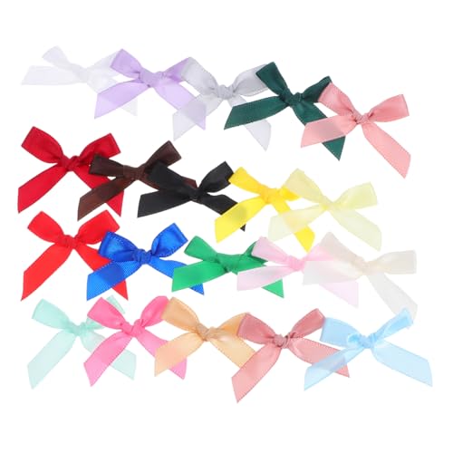HEALSOPTHY 300 Stück Mini bänder schleifen Bunte Kleine Satinband bowknots für Basteln Haar accessoires Geschenkverpackung Scrapbooking Partydekoration für Teenager Mädchen von HEALSOPTHY