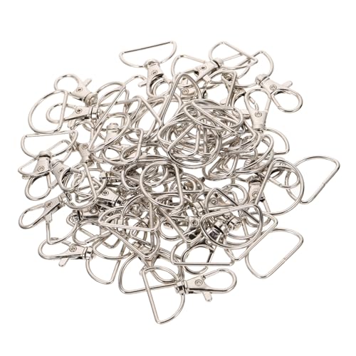 HEALSOPTHY 35 Sätze Teiliges D Förmige Schnappverschluss Clips für DIY Schlüsselanhänger Rostfrei Klein Leicht Vielseitig für Makramee und Karabinerverschluss Anwendungen von HEALSOPTHY