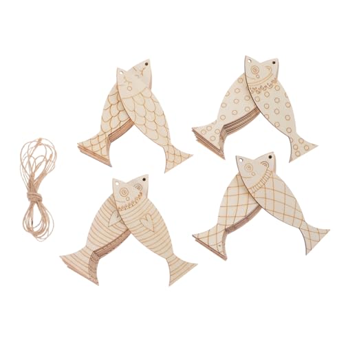 HEALSOPTHY 36 Stück Fischausschnitte Holz: Unfertige, Fischförmige Hängeornamente Mit Löchern, Hanfseile Für Heimwerkerarbeiten, Babyparty, Hochzeit, Geburtstag, Ozeanparty-dekorationen HEALSOPTHY 36 Stück Fischausschnitte Holz: Unfertige, Fischförmige Hängeornamente Mit Löchern, Hanfseile Für Heimwerkerarbeiten, Babyparty, Hochzeit, Geburtstag, Ozeanparty-dekorationen von HEALSOPTHY