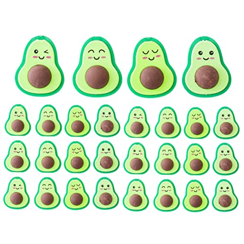 HEALSOPTHY 36 Stück Teiliges Avocado Radiergummi für Schüler Bunte Kleine Radiergummis Lustiger Fruchtform Leicht und Kompakt als oder Schulmaterial für Schüler von HEALSOPTHY