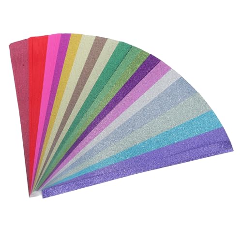 HEALSOPTHY 360 Stück Glitzer Origami Papierstreifen Farben Doppelseitig Schimmernd Bastelpapier für DIY Sterne Falten Kinderhandwerk Party Dekoration Japanisches Origami Papier von HEALSOPTHY