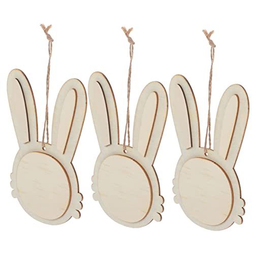 HEALSOPTHY 3Stücke Holz Kaninchen Hängedekorationen DIY Osterhasenausschnitte Natürlichem Holz für Bastelprojekte Osterdekoration und für Ihr Zuhause HEALSOPTHY 3Stücke Holz Kaninchen Hängedekorationen DIY Osterhasenausschnitte Natürlichem Holz für Bastelprojekte Osterdekoration und für Ihr Zuhause von HEALSOPTHY