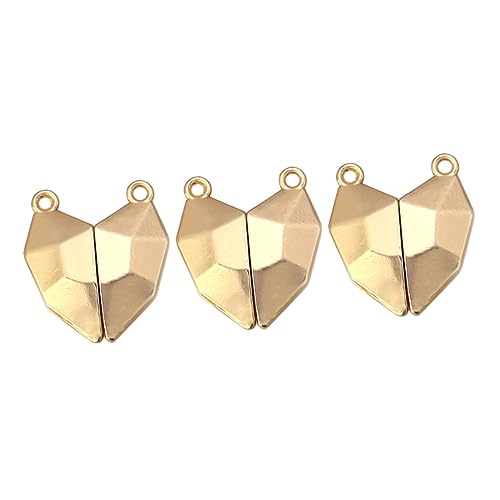 HEALSOPTHY 3Stücke Magnetischer Herzverschluss Für Schmuck Teiliges Einfach Zu Bedienen Klassisches Design Für DIY Armbänder Und Halsketten Langlebig von HEALSOPTHY