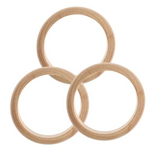 HEALSOPTHY 3Stücke Natürliche Holzringe für DIY Bastelprojekte Unvollendete Holzarmbänder Langlebiges Material für Kreative Wanddekoration Basteln und Malen HEALSOPTHY 3Stücke Natürliche Holzringe für DIY Bastelprojekte Unvollendete Holzarmbänder Langlebiges Material für Kreative Wanddekoration Basteln und Malen von HEALSOPTHY