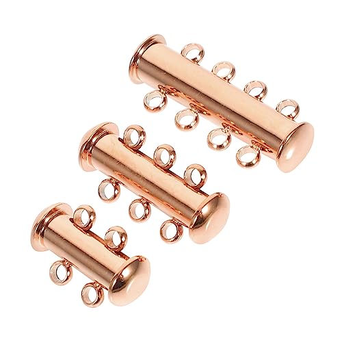 HEALSOPTHY 3Stücke Teiliges Halskettenverschluss Verstellbare Verbindungselemente für Schichtbare Schmuckdesigns DIY Zubehör für Armbänder von HEALSOPTHY