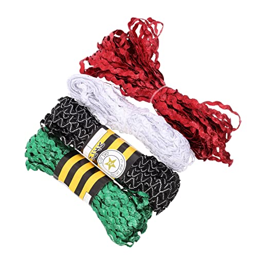 HEALSOPTHY 4 Rollen Dekoratives Rickrack Band Diy Stoffborte für Handarbeiten Blumenarrangements und Bekleidungsprojekte HEALSOPTHY 4 Rollen Dekoratives Rickrack Band Diy Stoffborte für Handarbeiten Blumenarrangements und Bekleidungsprojekte von HEALSOPTHY