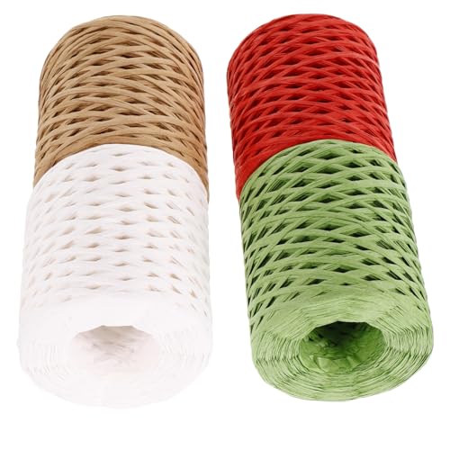 HEALSOPTHY 4 Rollen Raffia Papier Schnur DIY Bastelband Langlebig und Vielseitig für Geschenkverpackung Hutweben und Blumenarrangements für Kreative Projekte und Bastelarbeiten HEALSOPTHY 4 Rollen Raffia Papier Schnur DIY Bastelband Langlebig und Vielseitig für Geschenkverpackung Hutweben und Blumenarrangements für Kreative Projekte und Bastelarbeiten von HEALSOPTHY