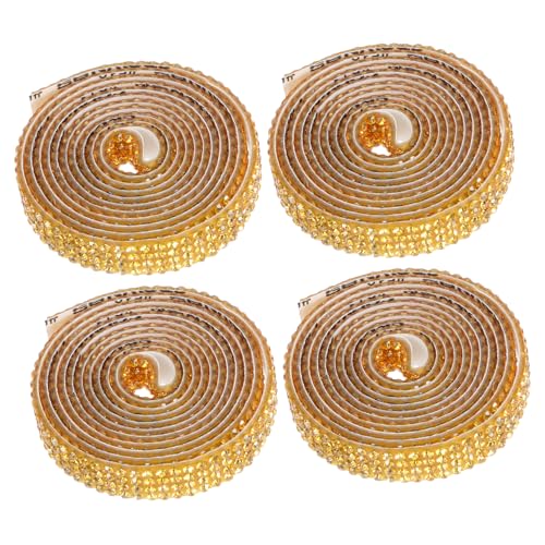 HEALSOPTHY 4 Rollen Strassstreifen Selbstklebend Für Dekoration Basteln Strassband Selbstklebende Strass Fransen Zierstreifen Strass Aufkleber Zierstreifen Strasssteine Golden HEALSOPTHY 4 Rollen Strassstreifen Selbstklebend Für Dekoration Basteln Strassband Selbstklebende Strass Fransen Zierstreifen Strass Aufkleber Zierstreifen Strasssteine Golden von HEALSOPTHY