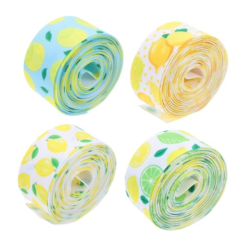 HEALSOPTHY 4 Rollen Zitronen design Bastelband aus Hochwertigem für Geschenkverpackung Partydekoration DIY handwerk Vielseitiges Dekoband HEALSOPTHY 4 Rollen Zitronen design Bastelband aus Hochwertigem für Geschenkverpackung Partydekoration DIY handwerk Vielseitiges Dekoband von HEALSOPTHY