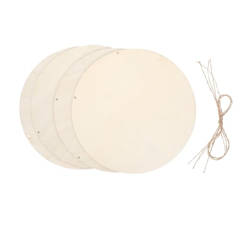 HEALSOPTHY 4 Satz Teiliges Runde Naturbelassene Holzscheiben DIY Blanko Holzschild Unvollendetes Holz zum Bemalen Basteln Kreative Holzplatte für Heimdeko Restaurant Bar HEALSOPTHY 4 Satz Teiliges Runde Naturbelassene Holzscheiben DIY Blanko Holzschild Unvollendetes Holz zum Bemalen Basteln Kreative Holzplatte für Heimdeko Restaurant Bar von HEALSOPTHY