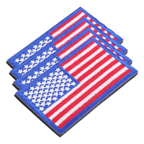 HEALSOPTHY 4 Stück American Flag Patch mit Rückseite Bestickte Nationalflagge Abnehmbar und Vielseitig für Rucksäcke Kleidung Hüte Praktische und Bequeme Anbringung HEALSOPTHY 4 Stück American Flag Patch mit Rückseite Bestickte Nationalflagge Abnehmbar und Vielseitig für Rucksäcke Kleidung Hüte Praktische und Bequeme Anbringung von HEALSOPTHY