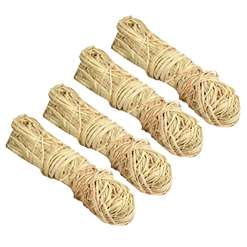 HEALSOPTHY 4 Stück Bast farbig Schleife Hochzeit Weberei Wickelband Gras weben für seidenband ribbon bandalette tannenbaum dekoration filler geschenkband Geschenkbänder ein Verpackungsband von HEALSOPTHY