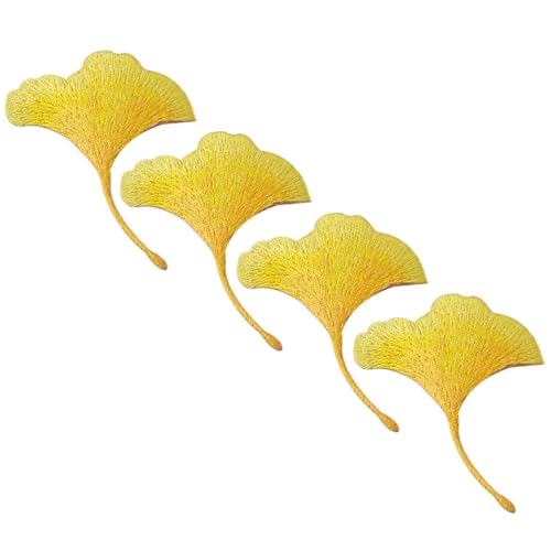 HEALSOPTHY 4 Stück Ginkgo Stoffaufnäher Gestickte Kleidung Flicken zum Aufnähen DIY Reparatur und Dekoration für Kleider Jacken Rucksäcke Vielseitig und Langlebig HEALSOPTHY 4 Stück Ginkgo Stoffaufnäher Gestickte Kleidung Flicken zum Aufnähen DIY Reparatur und Dekoration für Kleider Jacken Rucksäcke Vielseitig und Langlebig von HEALSOPTHY