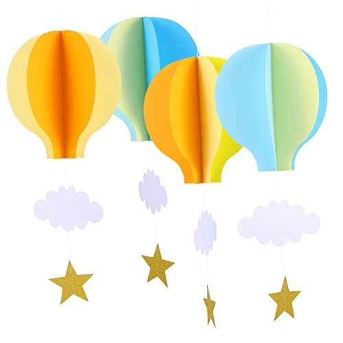 HEALSOPTHY 4 Stück Heißluftballonanhänger Luftballon- Groß Heißluftballondekoration Party Bunte Heißluftballonbehänge Ballons Dekoration Hanges Heißer Ballon Papier HEALSOPTHY 4 Stück Heißluftballonanhänger Luftballon- Groß Heißluftballondekoration Party Bunte Heißluftballonbehänge Ballons Dekoration Hanges Heißer Ballon Papier von HEALSOPTHY