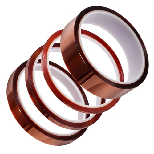 HEALSOPTHY 4 Stück Hitzebeständiges Band glasfaserkabel fiber optic cable hitzebeständiger klebeband hitzebeständiges klebeband heat resistant tape Hochtemperaturband Wärmeband Brown von HEALSOPTHY