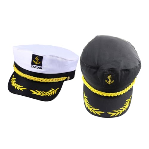 HEALSOPTHY 4 Stück Kapitänsmütze für Erwachsene Marine Matrosen Yacht Hut für Karneval Cosplay Party Kostüm mit Sonnenschutz und Atmungsaktivem Material HEALSOPTHY 4 Stück Kapitänsmütze für Erwachsene Marine Matrosen Yacht Hut für Karneval Cosplay Party Kostüm mit Sonnenschutz und Atmungsaktivem Material von HEALSOPTHY
