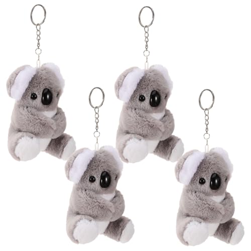 HEALSOPTHY 4 Stück Koala-Schlüsselanhänger Koala plüschtier Koala schlüsselanhänger Puppe Schlüsselanhänger süßer Puppen-Schlüsselanhänger süße Schlüsselanhänger PP Baumwolle Light Grey HEALSOPTHY 4 Stück Koala-Schlüsselanhänger Koala plüschtier Koala schlüsselanhänger Puppe Schlüsselanhänger süßer Puppen-Schlüsselanhänger süße Schlüsselanhänger PP Baumwolle Light Grey von HEALSOPTHY