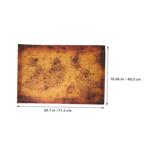 HEALSOPTHY 4 Stück Piraten Schatzkarten aus Vintage-Papier Leicht Tragbar Fördert Teamwork und Strategisches Denken für Schatzsuche und Piratenparty Zubehör von HEALSOPTHY