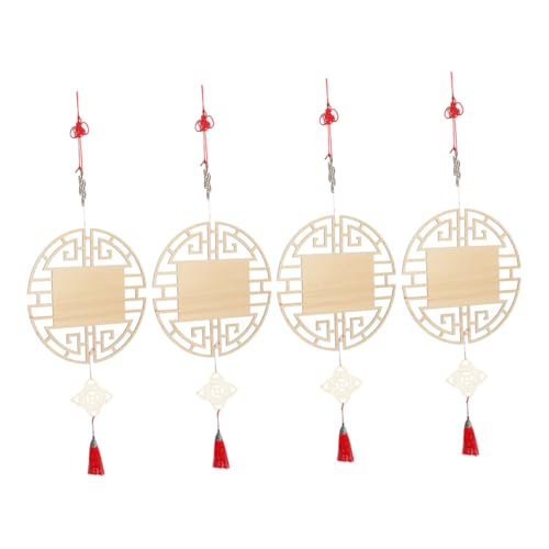 HEALSOPTHY 4 Stück Teiliges Blanko Holzschilder zum Bemalen Chinesische Diy Wandanhänger mit Stabilem Holz Traditionelle Hängeornamente für Schulflure und Familienaktivitäten Handgefertigte HEALSOPTHY 4 Stück Teiliges Blanko Holzschilder zum Bemalen Chinesische Diy Wandanhänger mit Stabilem Holz Traditionelle Hängeornamente für Schulflure und Familienaktivitäten Handgefertigte von HEALSOPTHY