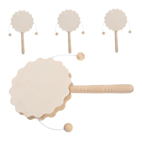 HEALSOPTHY 4 Stück Teiliges DIY Holz Rasseltrommel Unlackiert zum Bemalen Bastelspielzeug Handbemalte Musikinstrumente für Gestalten und Handarbeit HEALSOPTHY 4 Stück Teiliges DIY Holz Rasseltrommel Unlackiert zum Bemalen Bastelspielzeug Handbemalte Musikinstrumente für Gestalten und Handarbeit von HEALSOPTHY