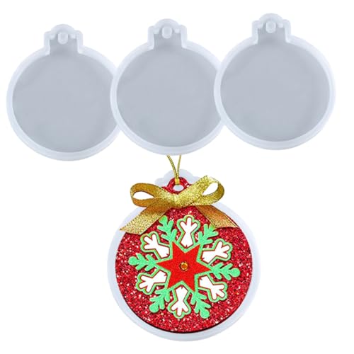 HEALSOPTHY 4 Stück Teiliges Flexibles Silikonform Rund für Epoxidharz Wiederverwendbar Reißfest und Leicht Entformbar DIY Weihnachtsschmuck und Anhänger Bastelformen Transparent Weiß HEALSOPTHY 4 Stück Teiliges Flexibles Silikonform Rund für Epoxidharz Wiederverwendbar Reißfest und Leicht Entformbar DIY Weihnachtsschmuck und Anhänger Bastelformen Transparent Weiß von HEALSOPTHY